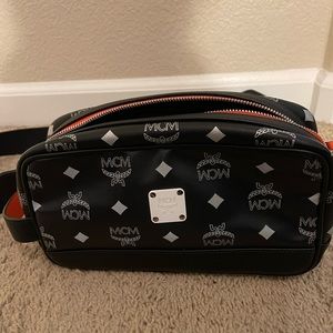 AUTHENTIC MCM cross body bag - rare colors black/orange/white